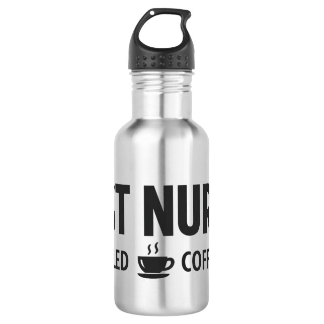 Garrafa Best Nurse Fueled by Coffee Water Bottle (Frente)