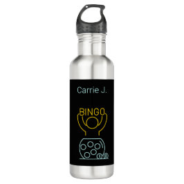 Garrafa Bingo Night Neon Line Art Personalizado