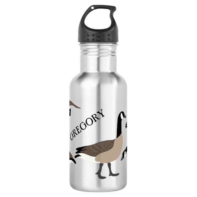 Garrafa Bird Lovers Canada Geese Ilustração Personalizada (Frente)