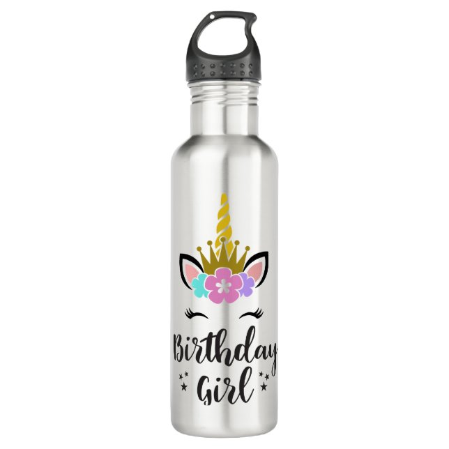 Garrafa Birthday Girl Unicorn (Frente)