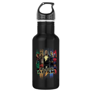 Garrafa Black Adam Characters In Stripes Graphic