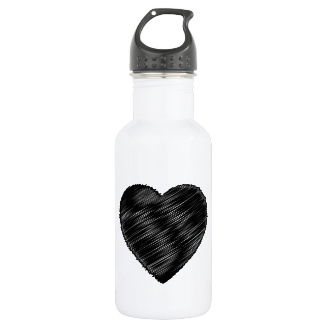 Garrafa Black Strip Heart (Frente)