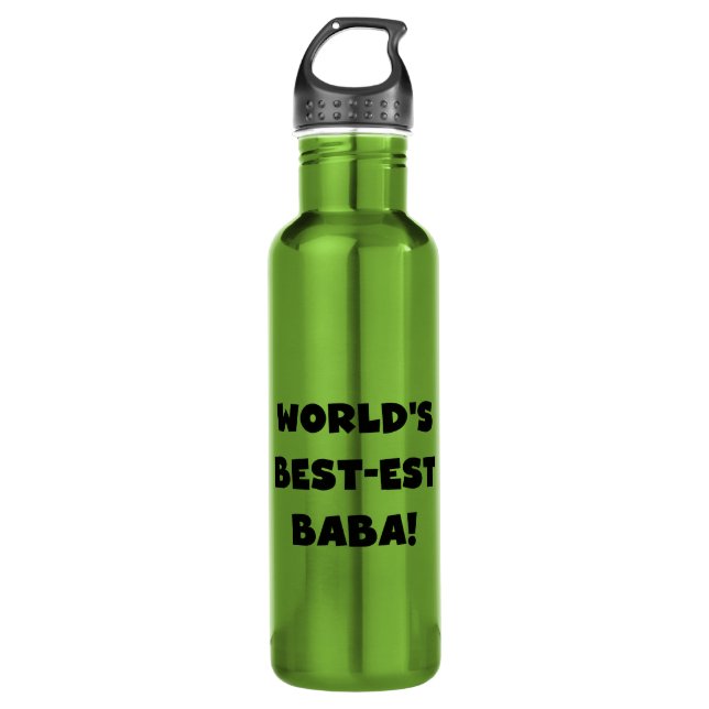 Garrafa Black Text Best Baba T-shirts e (Frente)