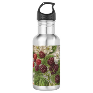 Garrafa Blackberry Floral Garden Fllower Butfly Art