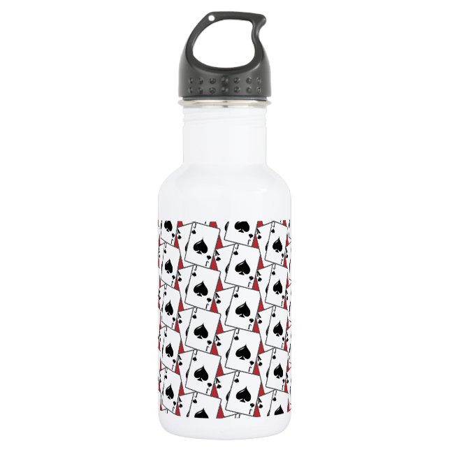 Garrafa Blackjack Spades Vermelho Grande (Frente)