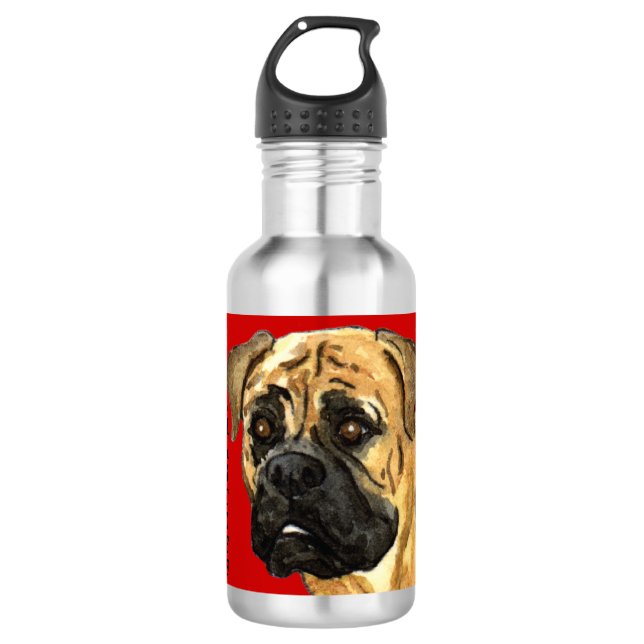 Garrafa Bloco de Cor do Bullmastiff (Frente)