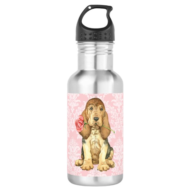 Garrafa Bloodhound de Rosa de namorados (Frente)