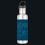 Garrafa Blue Add Name Modern Minimalist Plain<br><div class="desc">Você pode mudar facilmente as fontes e as cores. Você também pode adicionar seu logotipo e a imagem de fundo conforme desejar.</div>