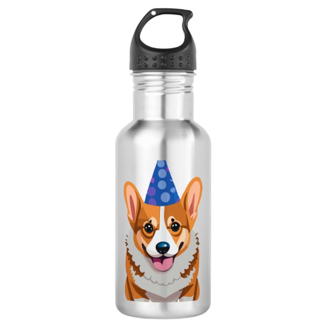 Garrafa Blue Birthday Corgi Classic T-Shirt (Frente)