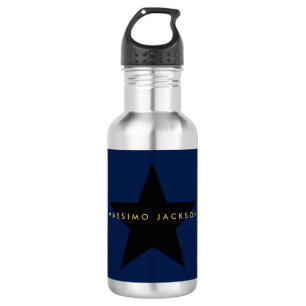 Garrafa Blue Gold Cores Profissional Tendência Estrela Pre