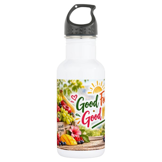 Garrafa Boa Comida Bom Humor Fruta (Frente)