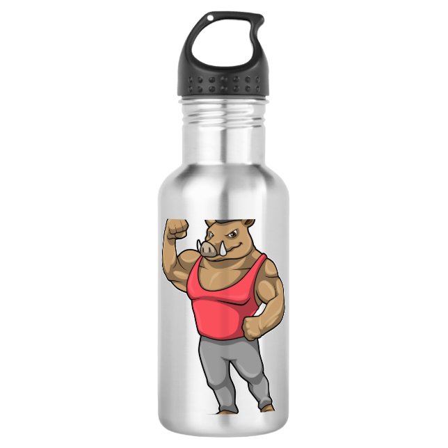 Garrafa Boar Bodybuilder Bodybuilding Músculos (Frente)