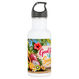 Garrafa Boas Vibrações & Frutas Tropicais Ensolaradas