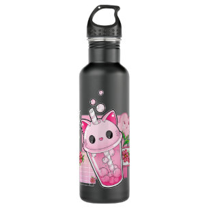 Garrafa Boba Tea Cat Bubble Tea Kawaii Anime Japonesa