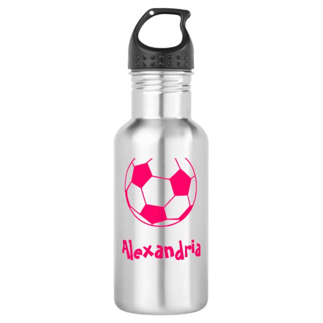 Garrafa Bola Rosa De Futebol (Frente)