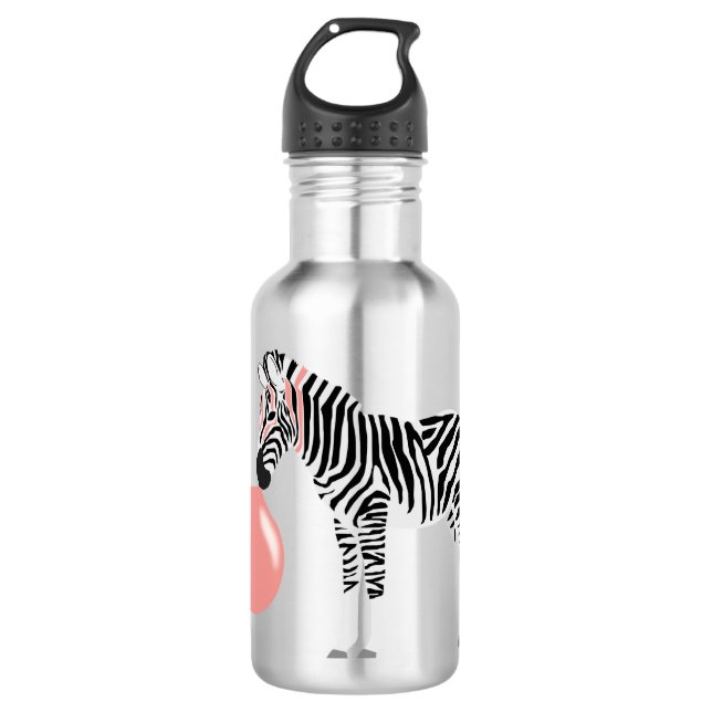 Garrafa Bolha de Bocha de Goma Zebra (Frente)