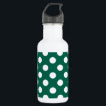 Garrafa Bolinhas brancas em verde sage<br><div class="desc">Bolinhas brancas em verde sage</div>