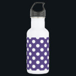 Garrafa Bolinhas brancas no ultravioleta<br><div class="desc">A cor do ano de Pantone para 2018 é ultravioleta.</div>