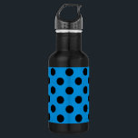 Garrafa Bolinhas pretas em azul-céu<br><div class="desc">Bolinhas pretas em azul-céu</div>