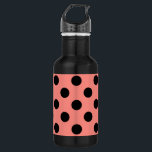 Garrafa Bolinhas pretas em pêssego<br><div class="desc">Bolinhas pretas em pêssego</div>