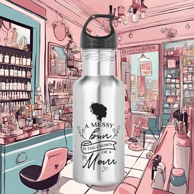 Garrafa bolo bagunçado, arte de palavra da mãe (Criador carregado)