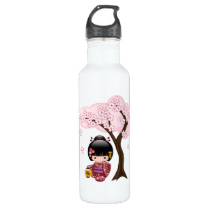 Garrafa Boneca de Sakura Kokeshi - menina de gueixa no
