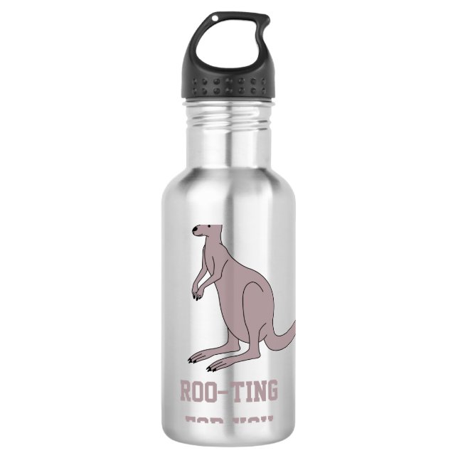 Garrafa Bonita Aussie Funny Kangaroo Pun Roo Para Você (Frente)