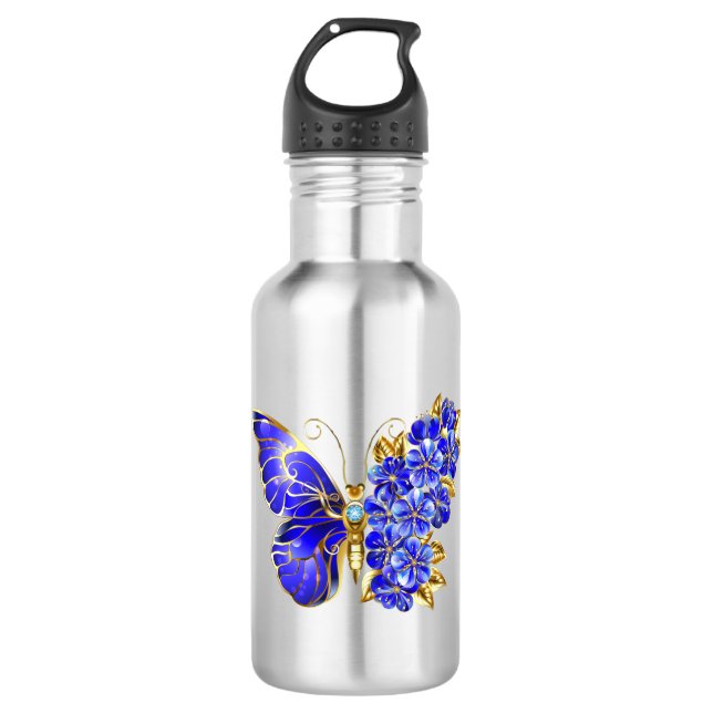 Garrafa Borboleta Flor Sapphire (Frente)