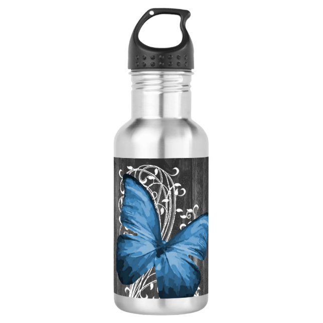 Garrafa Borboleta Russa Azul Personalizada (Frente)