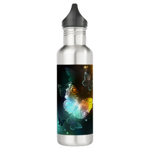 Garrafa Borboletas luminosas e borboletas noturnas