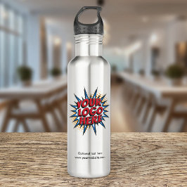 Garrafa Botão de Água com Marca para Upload de Logotipo e 