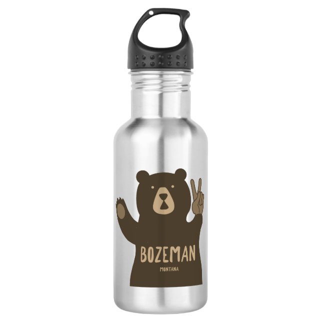 Garrafa Bozeman Montana Peace Bear (Frente)