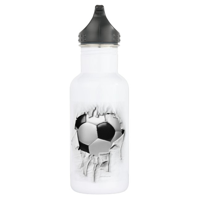 Garrafa branca de água do futebol rasgado (Direita)