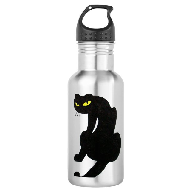 Garrafa Branco CAT PRETO, amarelo alaranjado (Frente)