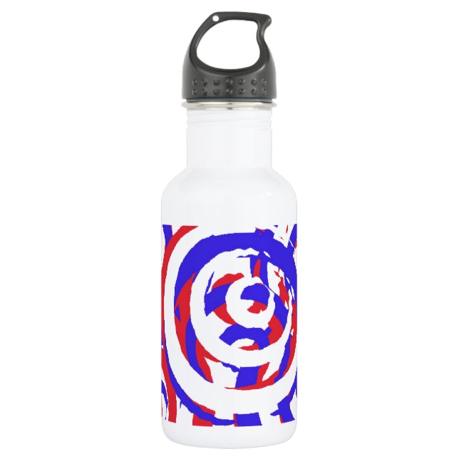 Garrafa Branco vermelho e azul (Frente)