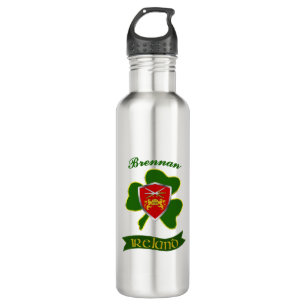 Garrafa Brennan Irish Shield & Shamrock Personalizado
