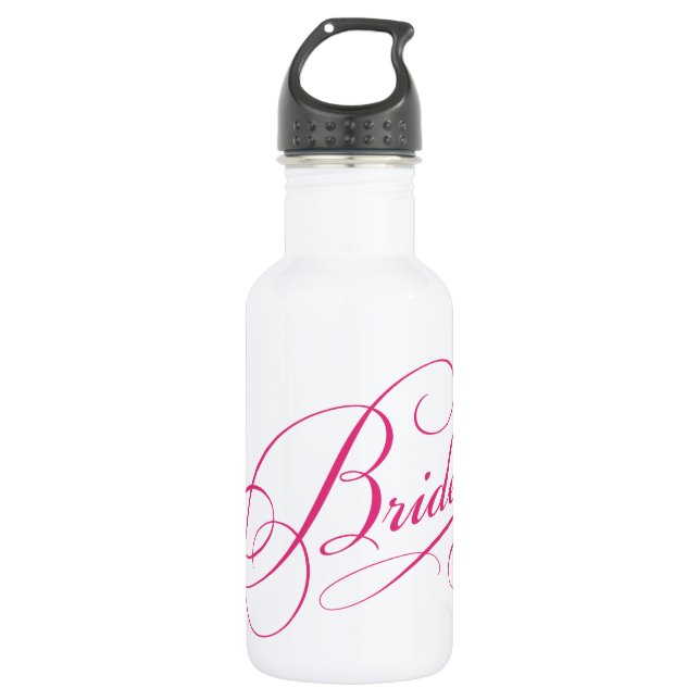 Garrafa BRIDE rosa para ser elegante cursivo personalizado (Frente)
