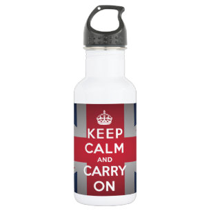 Garrafa British Keep Calm Carregar 32. oz.