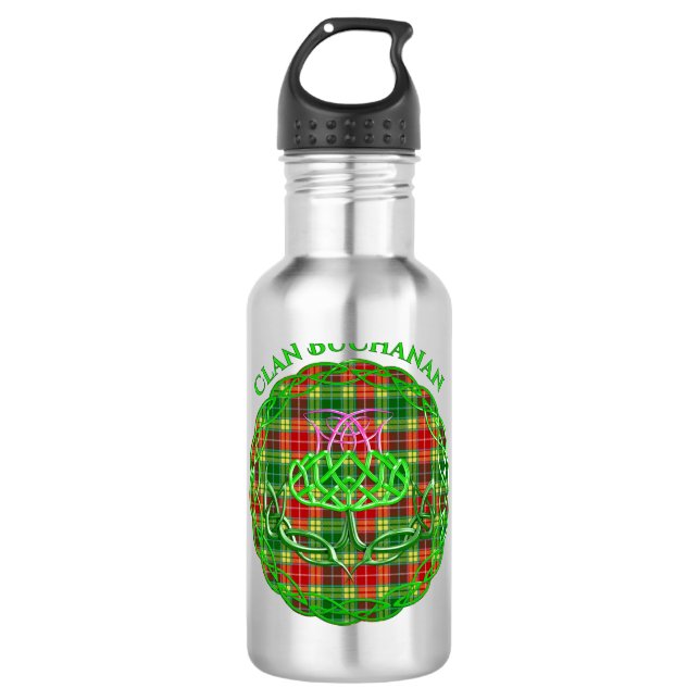 Garrafa Buchanan Scottish Tartan Celtic Thistle (Frente)