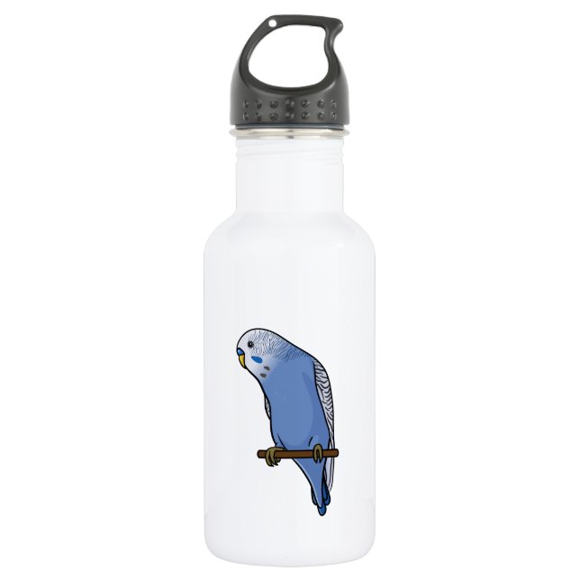 Garrafa Budgie azul (Frente)