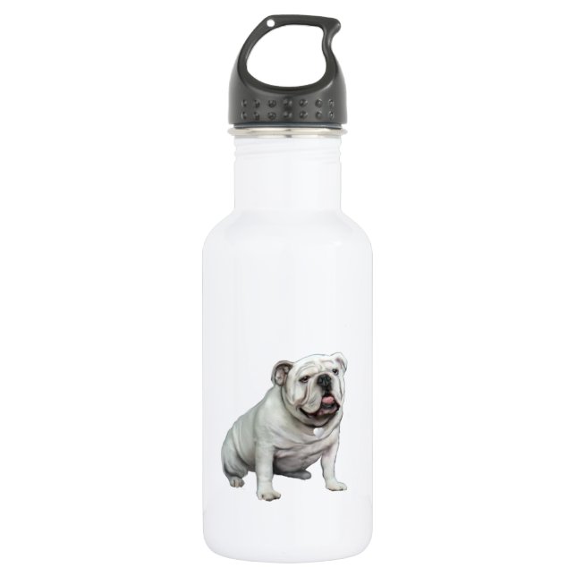 Garrafa Buldogue Inglês - Branco 1 (Frente)