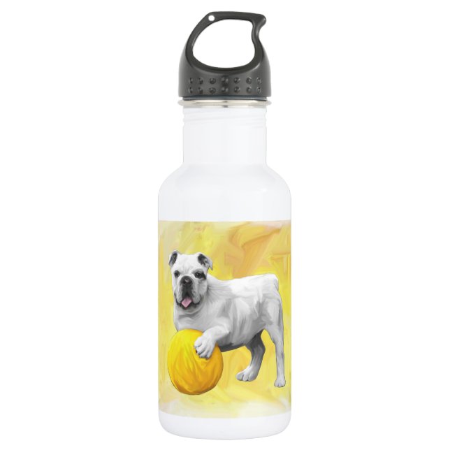 Garrafa Buldogue Reproduzindo com Pintura de Cobra-d'Água (Frente)