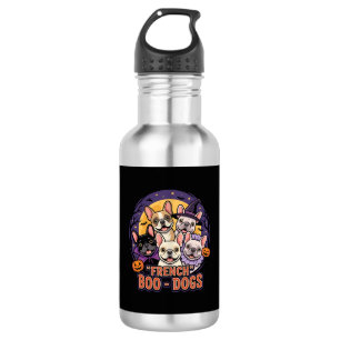 Garrafa Bulldog Francês Boo Dogs Halloween Vetor