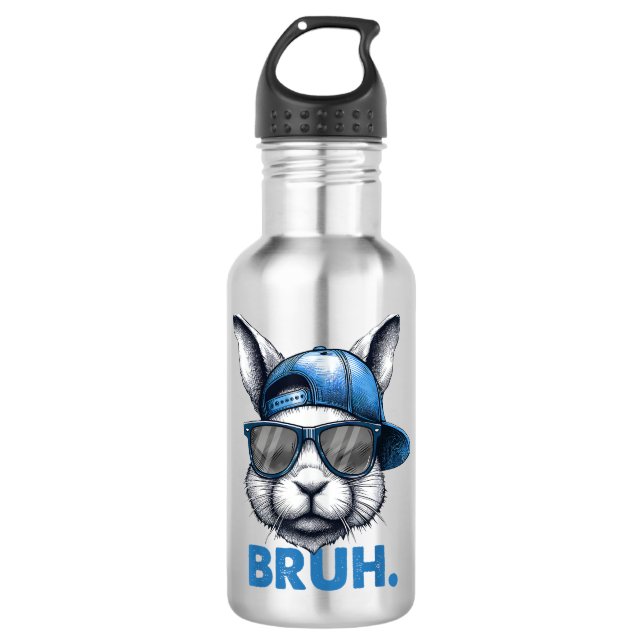 Garrafa Bunny Face Bruh Meme Engraçado Dizendo Irmão Sauda (Frente)