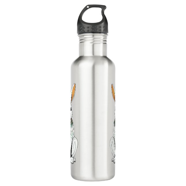 Garrafa BunnySip – Cute Rabbit Design Water Bottle (Frente)