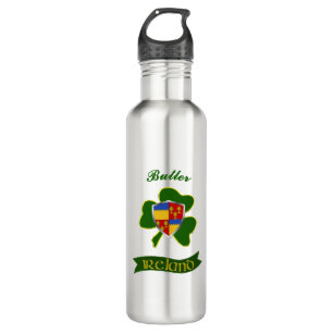Garrafa Butler Irish Shield & Shamrock Personalizado