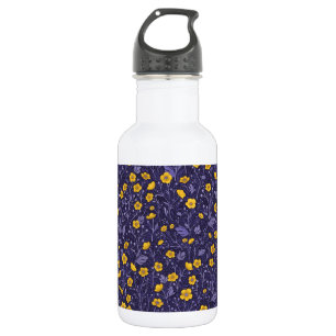 Garrafa Buttercups, amarelo e violeta