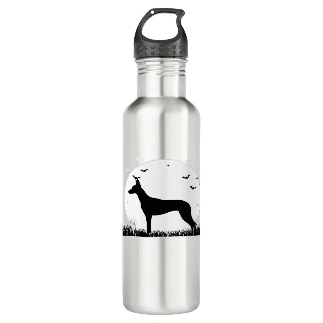 Garrafa Cachorro Azawakh - Silhueta Halloween Clássica T- (Frente)