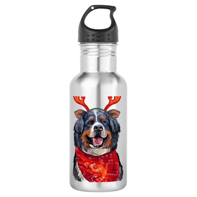Garrafa Cachorro da Montanha Bernese de Natal (Frente)