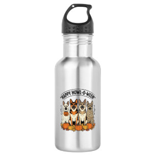 Garrafa Cachorro de Halloween Feliz Howl-O-Ween Vintage Pa